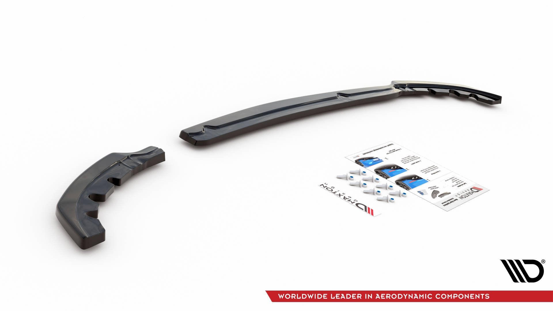 Heck Ansatz Flaps Diffusor für Peugeot 208 Mk2 schwarz matt