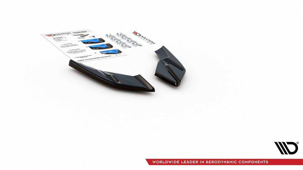 Heck Ansatz Flaps Diffusor für VW Golf 8  schwarz matt