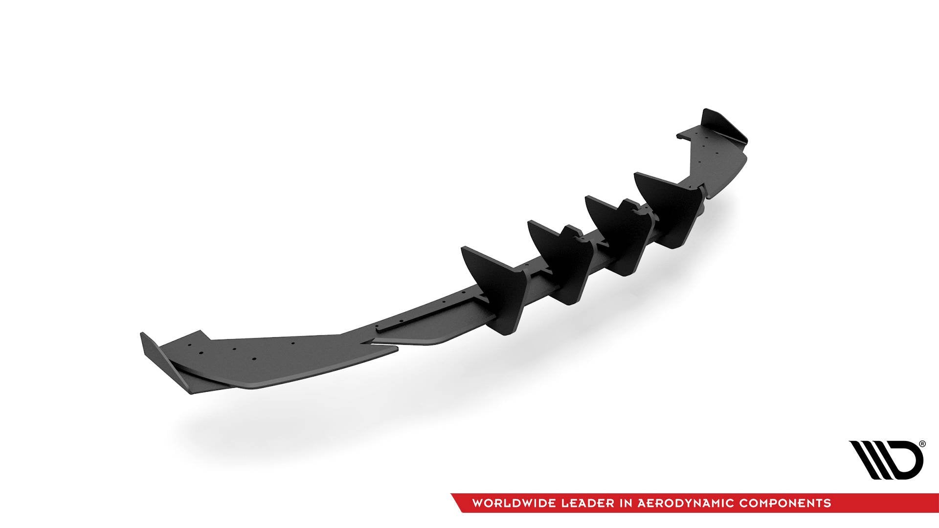 Robuste Racing Diffusor Heck Ansatz +Flaps für Seat Leon FR Hatchback Mk4 schwarz Hochglanz