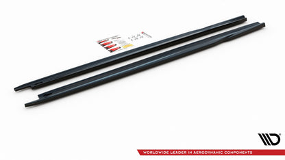 Seitenschweller Ansatz für V.2 für Skoda Octavia Mk4  schwarz Hochglanz