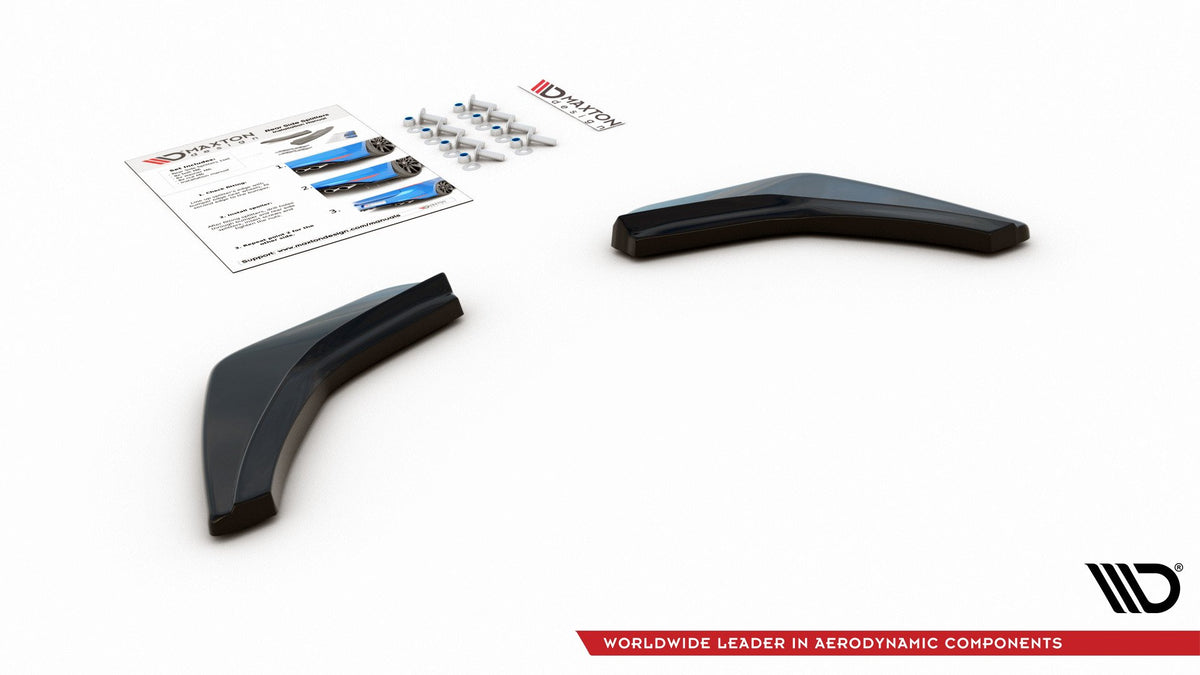 Heck Ansatz Flaps Diffusor V.2 für VW Golf 7 GTI  Carbon Look