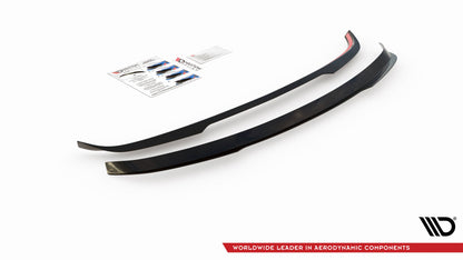 Spoiler CAP für Toyota Avensis Mk3 Facelift Wagon schwarz Hochglanz