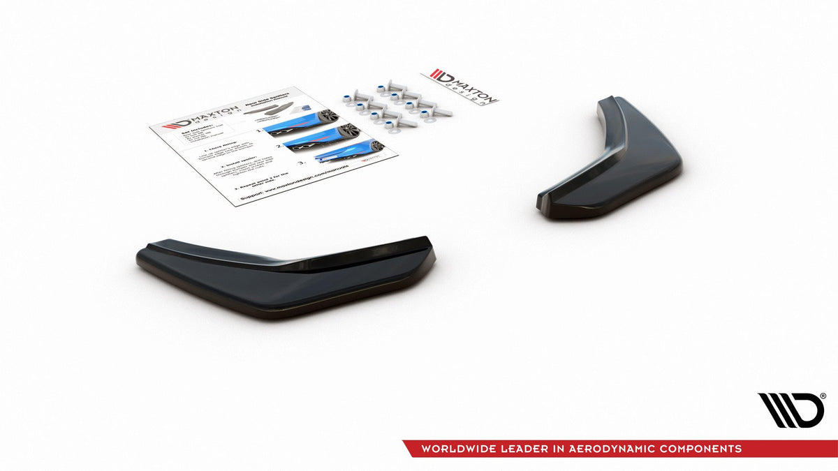 Heck Ansatz Flaps Diffusor V.2 für VW Golf 7 GTI  Carbon Look
