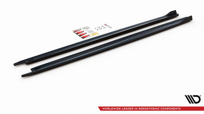 Seitenschweller Ansatz für V.1 für Skoda Octavia Mk4  Carbon Look