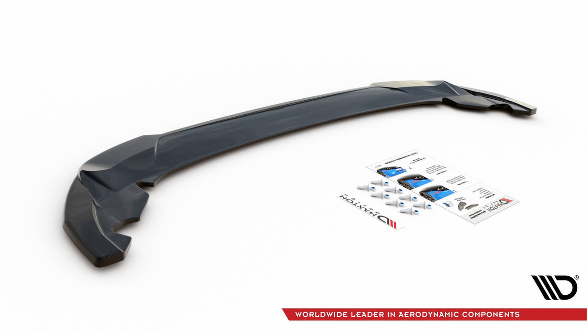 Mittlerer Diffusor Heck Ansatz für Seat Leon FR Hatchback Mk4 schwarz matt