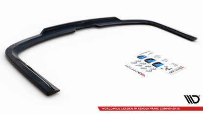 Mittlerer Diffusor Heck Ansatz für Volkswagen Caddy Long Mk3 Facelift Carbon Look