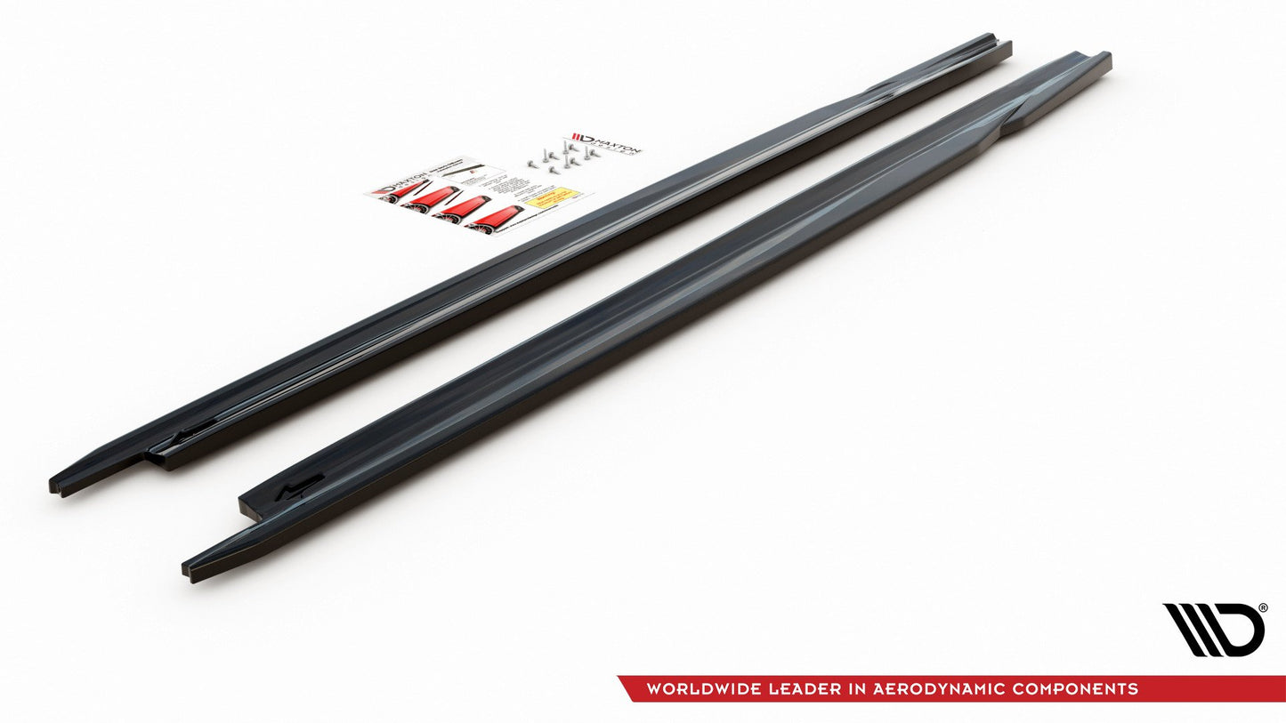 Seitenschweller Ansatz für V.2 für Skoda Octavia Mk4  schwarz matt