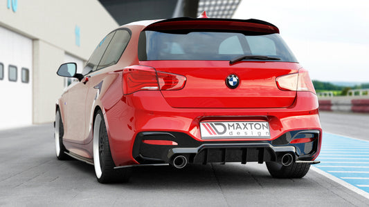 Diffusor Heck Ansatz für Bmw 1 F20/ F21 Facelift M-Power schwarz matt