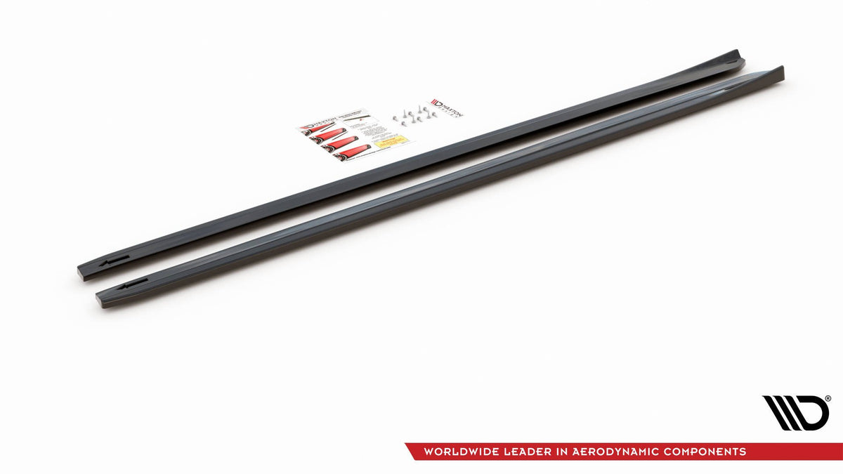 Seitenschweller Ansatz für V.4 VW Golf 7 R / R-Line Facelift schwarz matt