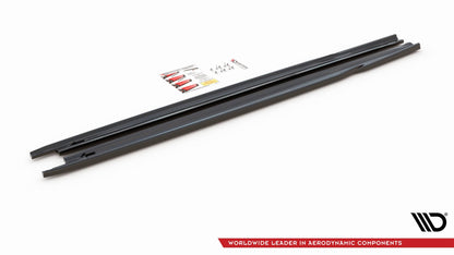 Seitenschweller Ansatz für V.1 für Skoda Octavia RS Mk4 schwarz Hochglanz