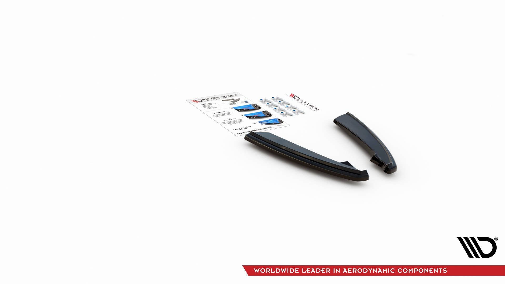 Heck Ansatz Flaps Diffusor für Lexus LC 500 schwarz Hochglanz