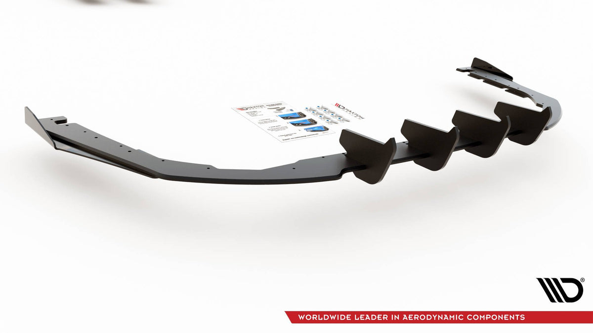 Robuste Racing Diffusor Heck Ansatz +Flaps für Volkswagen Arteon R-Line schwarz Hochglanz