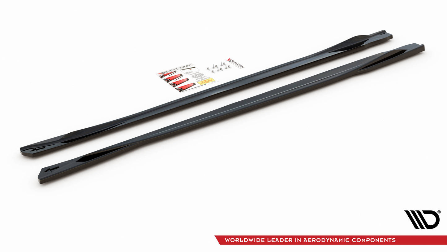 Seitenschweller Ansatz für Toyota Avensis Mk3 Facelift schwarz Hochglanz
