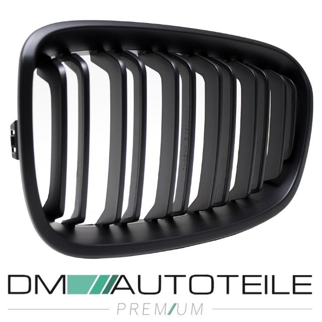 Set Doppelsteg Kühlergrill Schwarz Matt passend für BMW F20 F21 vor Facelift bj 11-15