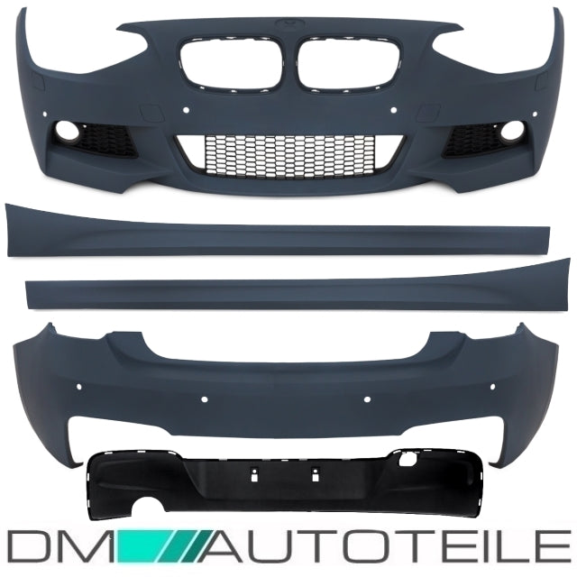 Sport-Paket Bodykit 5-Türer + 1-Rohr Diffusor passt für BMW 1er F20 ab 11-15