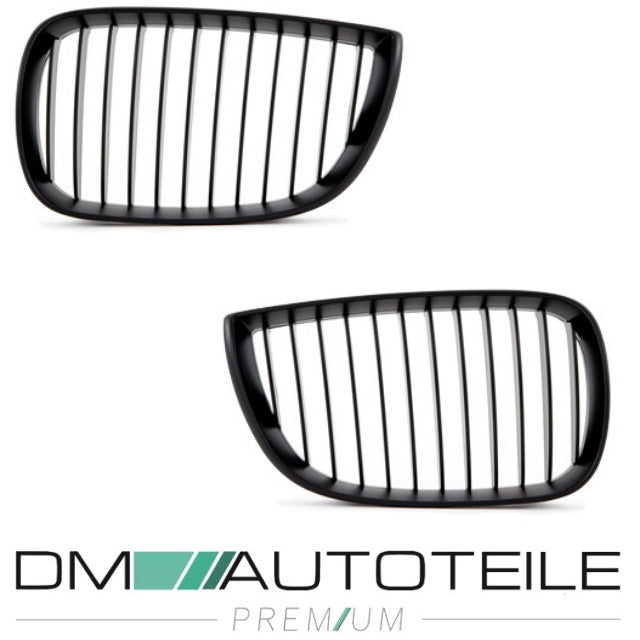 Set Performance Kühlergrill Schwarz Matt passend für BMW 1er E87 E81 Bj 04-07