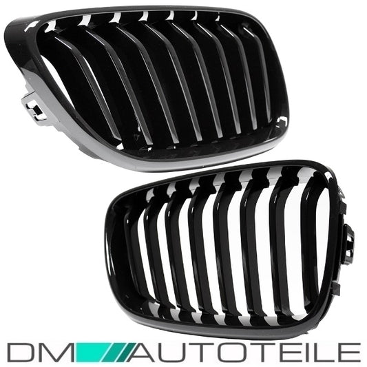 Sport-Performance Kühlergrill Grill Schwarz Glänzend passend für BMW 2er F22 F23 + M-Paket 14>