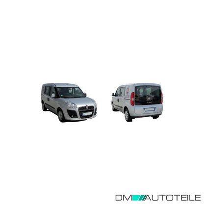 Stoßstange hinten PDC genarbt schwarz passt für Fiat Doblo Kasten/Kombi 09-14