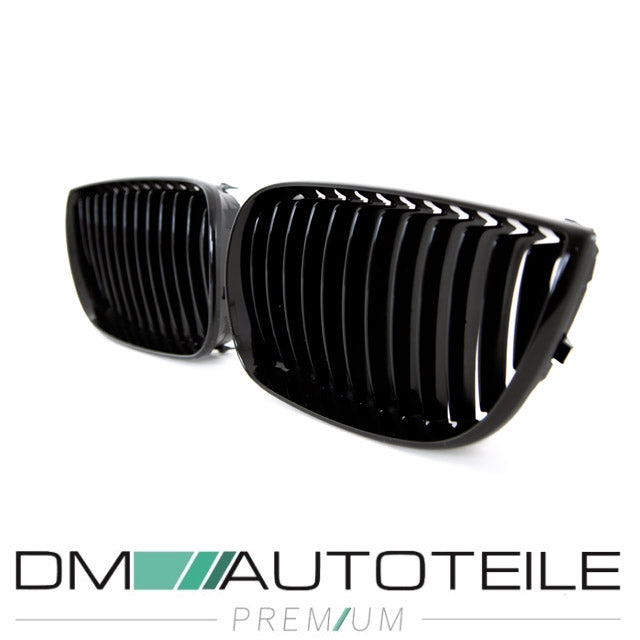 Set Performance Kühlergrill Schwarz Glanz passend für BMW 1er E87 E81 Bj 04-07