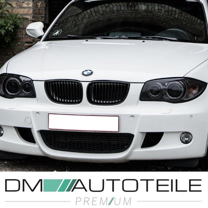 Set Performance Kühlergrill Schwarz Glanz passend für BMW 1er E87 E81 Bj 04-07