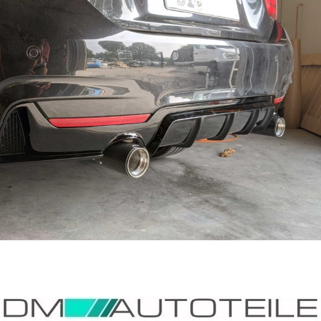 STÜCK Sport-Performance Auspuffblende Endrohr Carbon Glanz passt für universal BMW F- Modelle 135i 235i 335i 435i