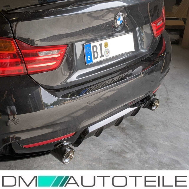STÜCK Sport-Performance Auspuffblende Endrohr Carbon Glanz passt für universal BMW F- Modelle 135i 235i 335i 435i