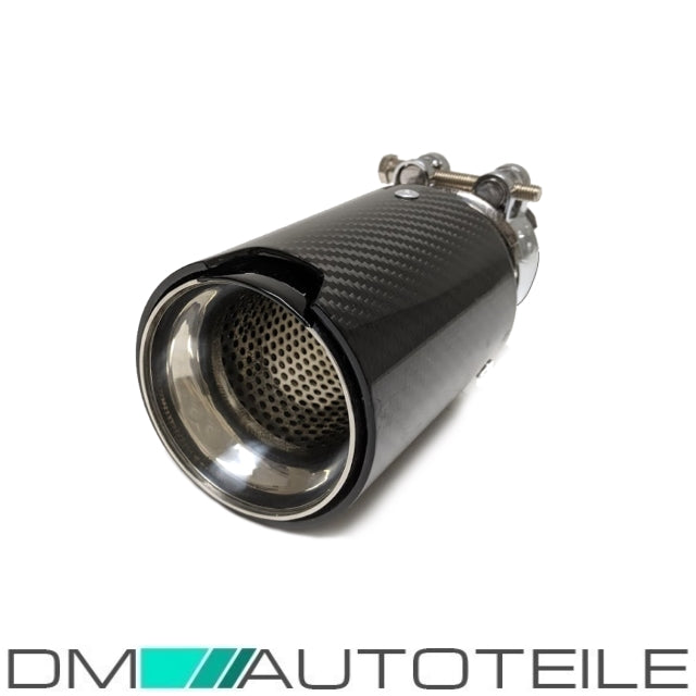 STÜCK Sport-Performance Auspuffblende Endrohr Carbon Glanz passt für universal BMW F- Modelle 135i 235i 335i 435i