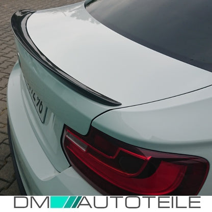 SET Heckspoiler Kofferraum Schwarz Glanz 475 Farbcode passend für BMW 2er F22 Coupe + M-Paket + 3M Tape bj. 14>