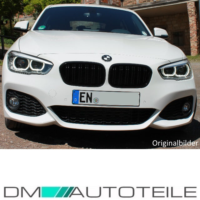 Kühlergrill Doppelsteg Schwarz Hochglanz passend für BMW 1er F20 F21 LCI ab 2015