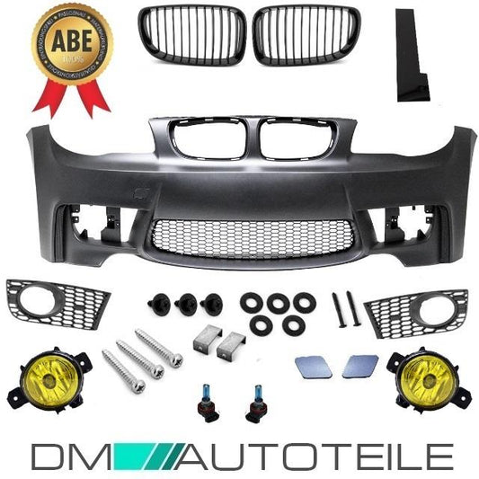 Stoßstange vorne +Nebel Gelb passt für BMW 1er E81 E82 E87 E88 bj.03-12 M + *ABE