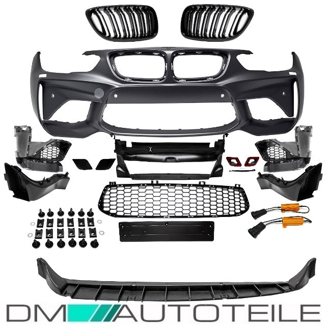 Sport Paket Stoßstange vorne +Zubehör+ Doppelsteg Grill passt für BMW 1er F20 F21 LCI ab 2015 auch M