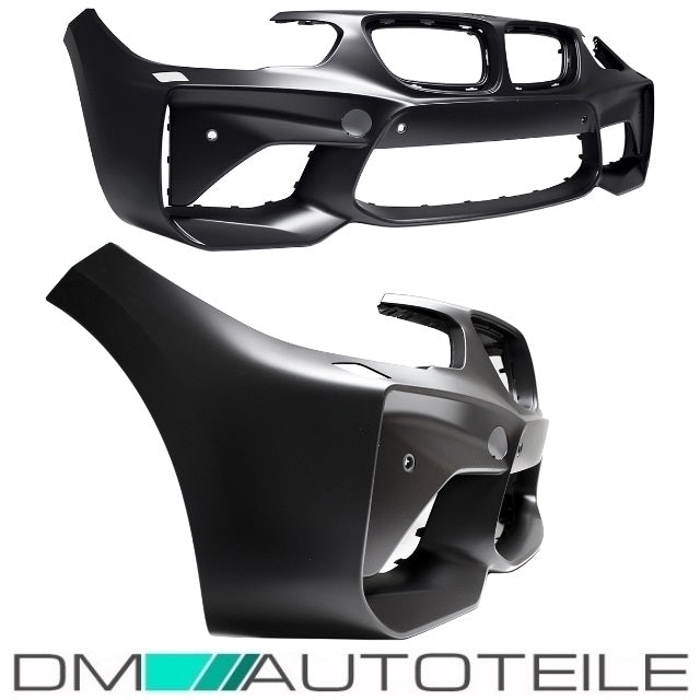 Sport Paket Stoßstange vorne +Zubehör+ Doppelsteg Grill passt für BMW 1er F20 F21 LCI ab 2015 auch M