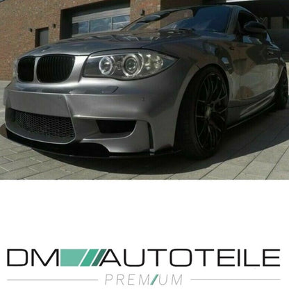 Set Kühlergrill Schwarz Matt SATZ passend für BMW 1er E87 E82 E88 Facelift Bj 07-11