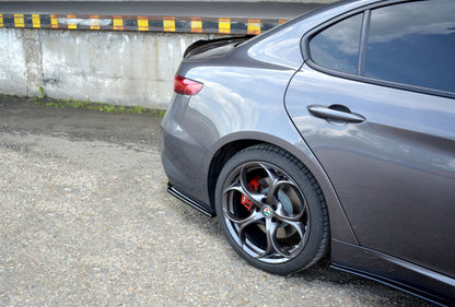 Heck Ansatz Flaps Diffusor für ALFA ROMEO GIULIA VELOCE  Carbon Look