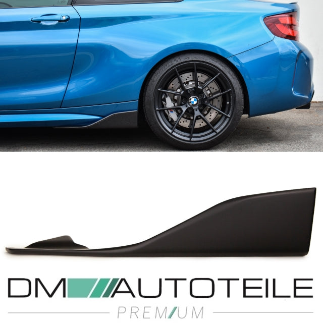 Seitenspoiler Flaps Ansätze rechts und links schwarz matt für die Schweller passend for BMW 2er F87 und alle Modelle mit M...
