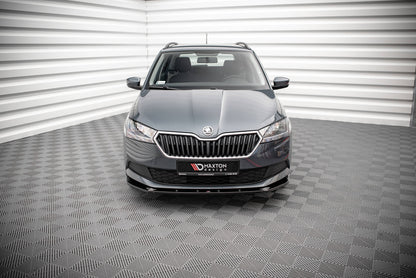 Front Ansatz für Skoda Fabia Mk3 Facelift schwarz matt