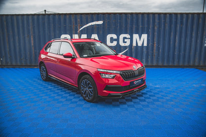 Front Ansatz V.1 für Skoda Kamiq schwarz Hochglanz