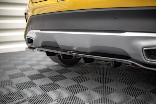 Mittlerer Diffusor Heck Ansatz DTM Look für Kia XCeed Mk1 schwarz matt