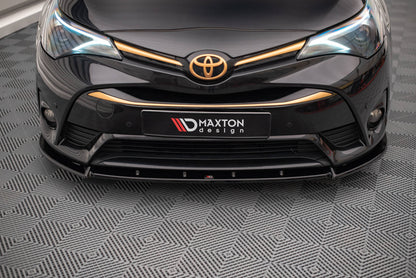 Front Ansatz V.1 für Toyota Avensis Mk3 Facelift schwarz Hochglanz