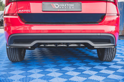 Diffusor Heck Ansatz für Skoda Kamiq Carbon Look