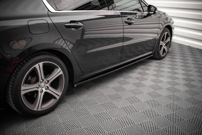 Seitenschweller Ansatz für Peugeot 508 GT Mk1 Facelift schwarz Hochglanz