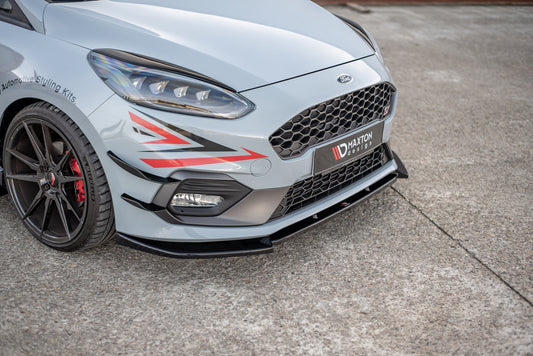 Front Ansatz V.7 für Ford Fiesta Mk8 ST / ST-Line schwarz Hochglanz