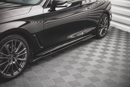 Seitenschweller Ansatz für Infiniti Q60 S Mk2 schwarz matt
