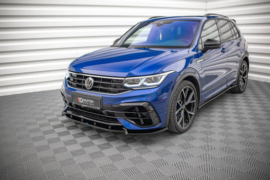 Front Ansatz V.2 für Volkswagen Tiguan R Mk2 Facelift schwarz Hochglanz