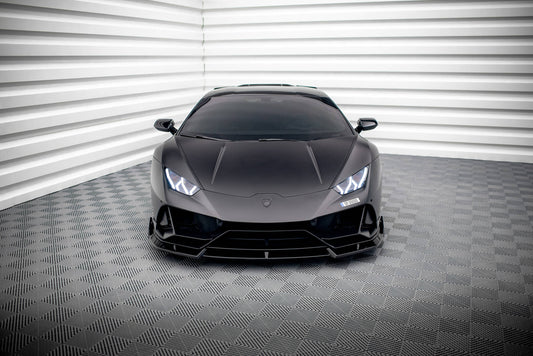Front Ansatz für Lamborghini Huracan EVO schwarz Hochglanz