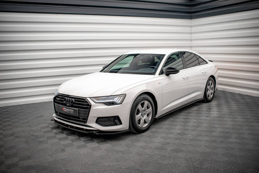 Seitenschweller Ansatz für Audi A6 C8 Carbon Look