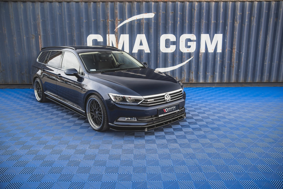 Front Ansatz V.2 für Volkswagen Passat B8 schwarz matt