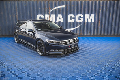Front Ansatz V.2 für Volkswagen Passat B8 schwarz matt