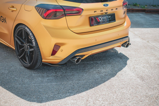 Heck Ansatz Flaps Diffusor V.2 für Ford Focus ST Mk4  schwarz Hochglanz