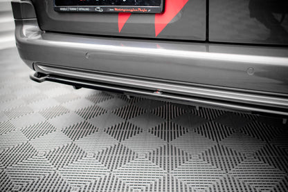 Mittlerer Diffusor Heck Ansatz DTM Look für Peugeot Partner Mk3 schwarz Hochglanz